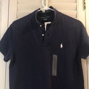 NWT Ralph Lauren navy classic fit polo